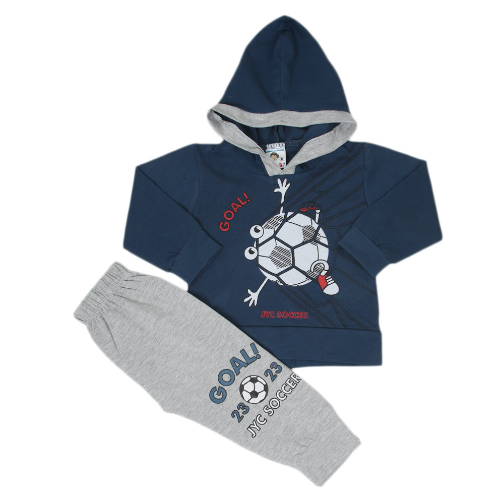 Newborn Boys Full Sleeves Suit 01239 - Steel Blue, Kids, NB Boys Sets And Suits, Chase Value, Chase Value