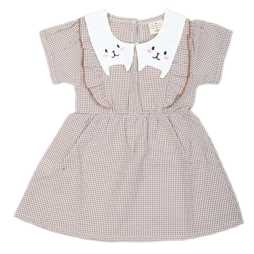 Newborn Girls Frock - Brown, Kids, Newborn Girls Frocks, Chase Value, Chase Value