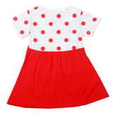 Newborn Girls Half Sleeves Frock - Red, Kids, Newborn Girls Frocks, Chase Value, Chase Value