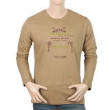 Men's Jersey Full Sleeves T-Shirt - Camel, Men, T-Shirts And Polos, Chase Value, Chase Value