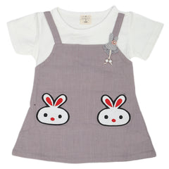 Newborn Girls Frock - Grey, Kids, New Born Girls Frocks, Chase Value, Chase Value
