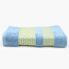 Bath Sheet Greek Border - Sky Blue, Bath Towels, Chase Value, Chase Value