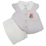 Newborn Girls Half Sleeves Suit - Grey, Kids, New Born Girls Sets And Suits, Chase Value, Chase Value