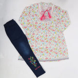 Girls 2 Pcs Embroidery Suit - Fawn, Kids, Girls Sets And Suits, Chase Value, Chase Value