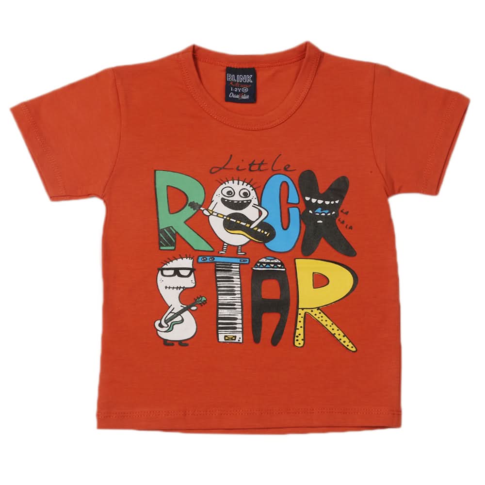 Boys Half Sleeves T-Shirt - Orange, Boys T-Shirts, Chase Value, Chase Value