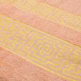 Bath Sheet Greek Border - Peach, Bath Towels, Chase Value, Chase Value