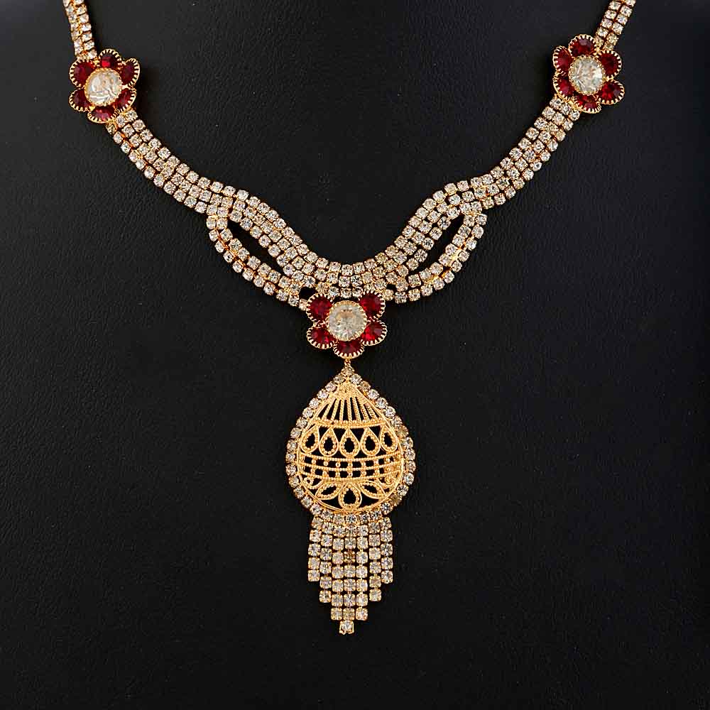 Women's Jewellery Set - Golden & Red, Women, Jewellery Set, Chase Value, Chase Value