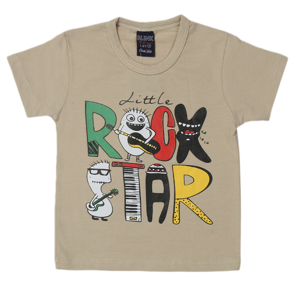 Boys Half Sleeves T-Shirt - Beige, Boys T-Shirts, Chase Value, Chase Value