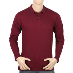 Eminent Men's Full Sleeves Polo T-Shirt - Maroon, Men, T-Shirts And Polos, Eminent, Chase Value