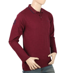 Eminent Men's Full Sleeves Polo T-Shirt - Maroon, Men, T-Shirts And Polos, Eminent, Chase Value