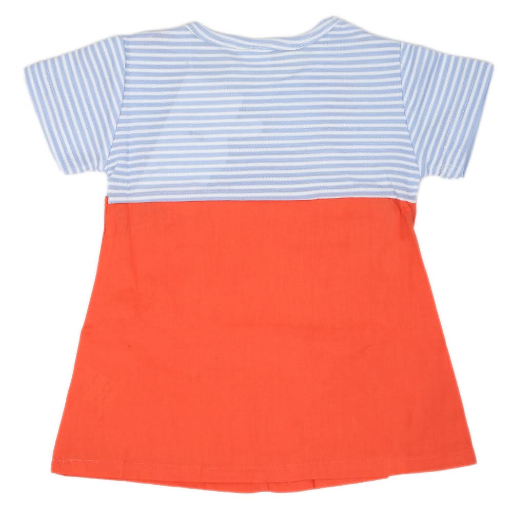Newborn Girls Frock - Orange, Kids, NB Girls Frocks, Chase Value, Chase Value