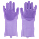 Silicone Dish Washing Gloves - Purple, Crockery & Kitchenware, Chase Value, Chase Value