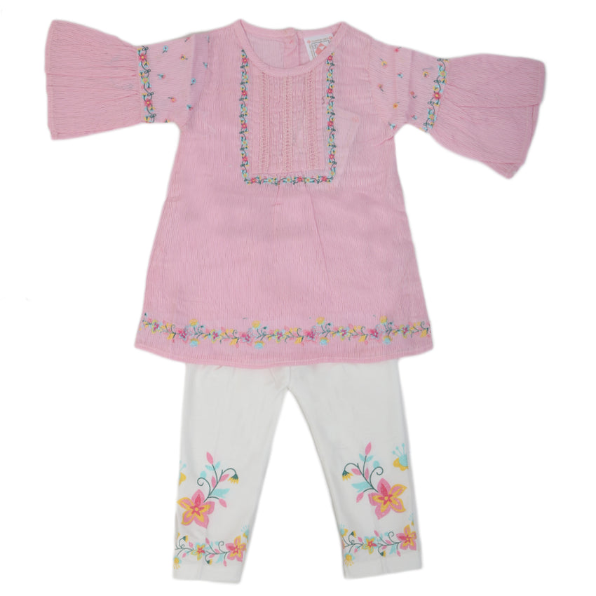Newborn Girls Half Sleeves Suit - Pink, Kids, New Born Girls Sets And Suits, Chase Value, Chase Value