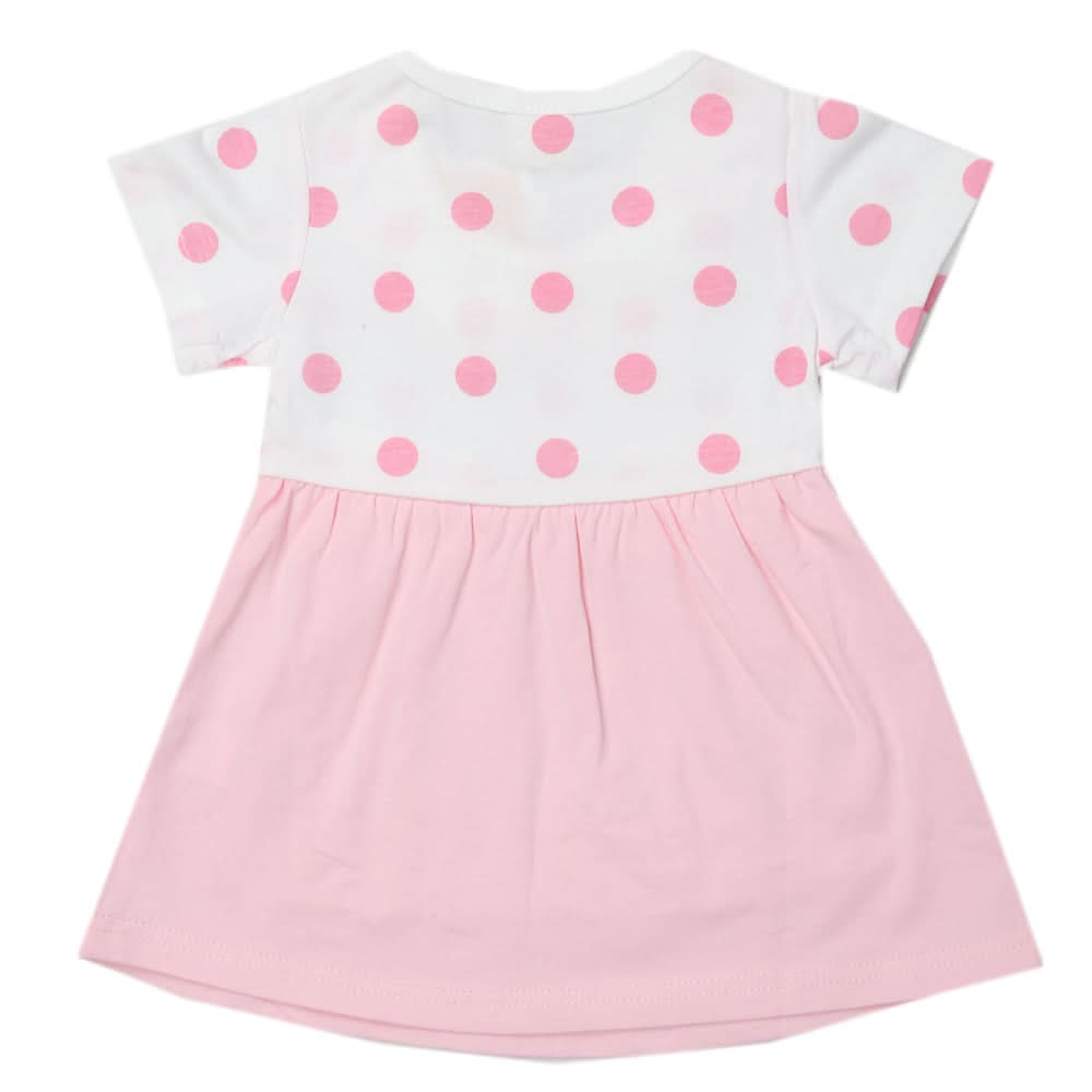 Newborn Girls Half Sleeves Frock - Pink, Kids, Newborn Girls Frocks, Chase Value, Chase Value