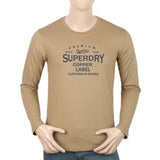 Men's Jersey Full Sleeves T-Shirt - Camel, Men, T-Shirts And Polos, Chase Value, Chase Value