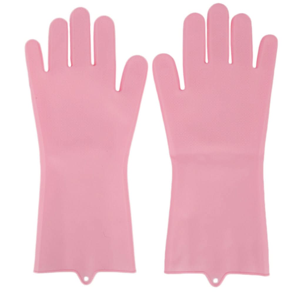 Silicone Dish Washing Gloves - Pink, Crockery & Kitchenware, Chase Value, Chase Value