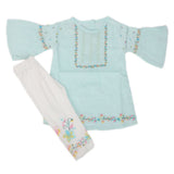 Newborn Girls Half Sleeves Suit - Blue, Kids, New Born Girls Sets And Suits, Chase Value, Chase Value