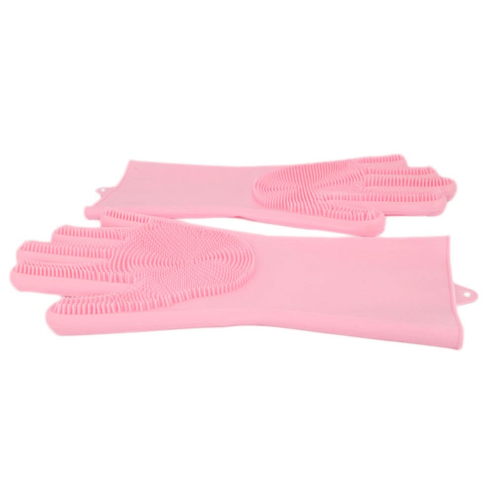 Silicone Dish Washing Gloves - Pink, Crockery & Kitchenware, Chase Value, Chase Value