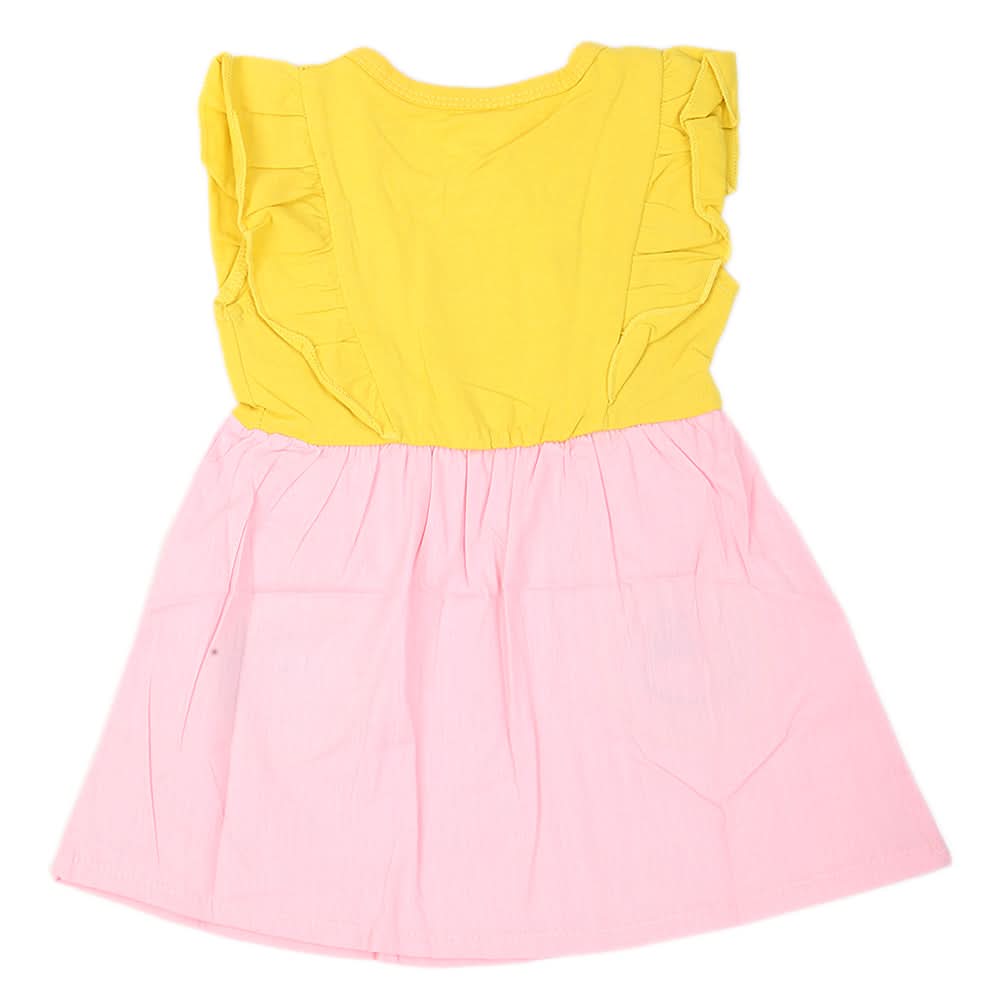 Newborn Girls Frock - Yellow, Kids, NB Girls Frocks, Chase Value, Chase Value
