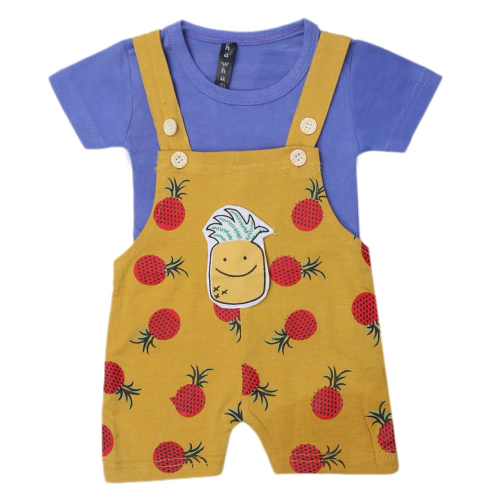 Newborn Boys Romper - Mustard, Kids, Newborn Boys Rompers, Chase Value, Chase Value