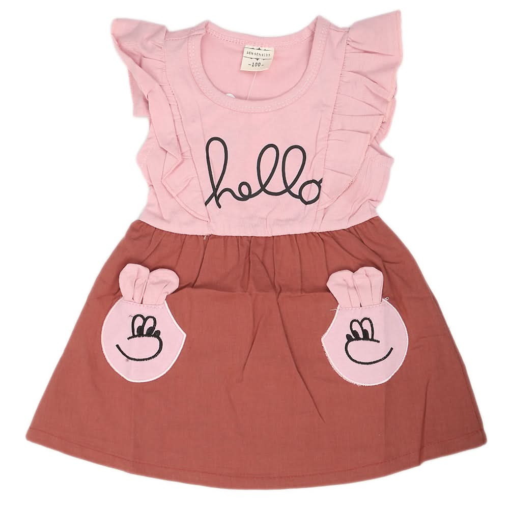 Newborn Girls Frock - Light Pink, Kids, NB Girls Frocks, Chase Value, Chase Value