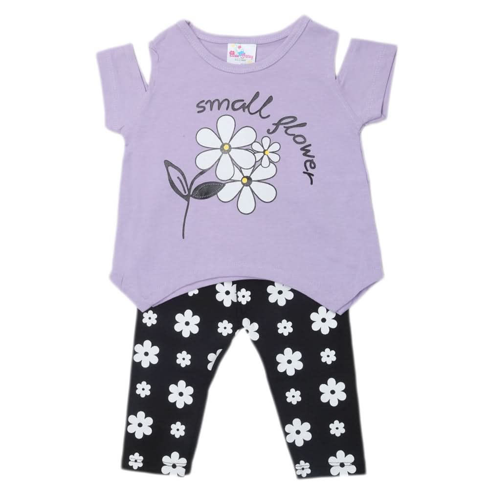 Newborn Girls Half Sleeves Suit - Purple, Kids, Newborn Girls Sets And Suits, Chase Value, Chase Value