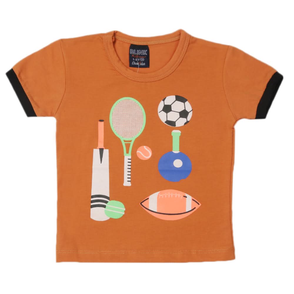 Boys Half Sleeves T-Shirt - Peach, Boys T-Shirts, Chase Value, Chase Value