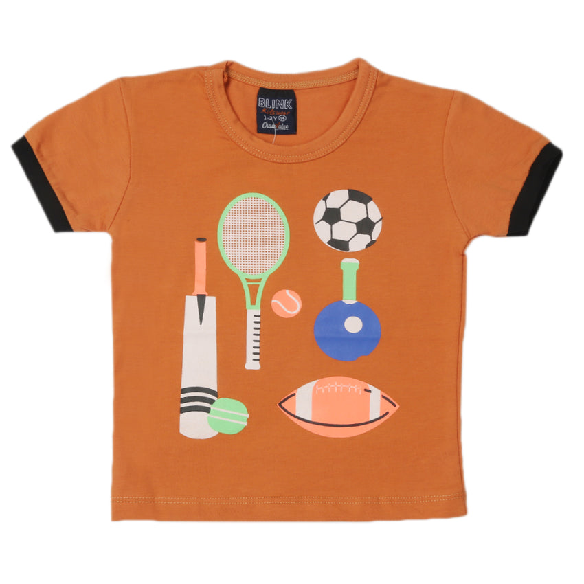Boys Half Sleeves T-Shirt - Peach, Boys T-Shirts, Chase Value, Chase Value