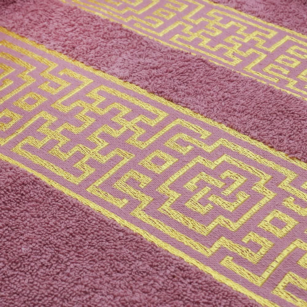 Bath Sheet Greek Border - Soft Mauve, Bath Towels, Chase Value, Chase Value