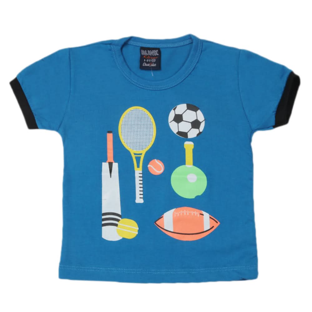 Boys Half Sleeves T-Shirt - Blue, Boys T-Shirts, Chase Value, Chase Value