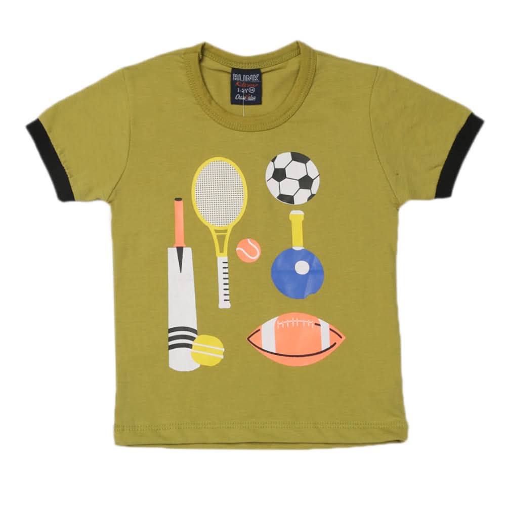 Boys Half Sleeves T-Shirt - Light Green, Boys T-Shirts, Chase Value, Chase Value