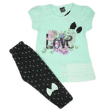 Girls Short Suit - Green, Kids, Girls Sets And Suits, Chase Value, Chase Value