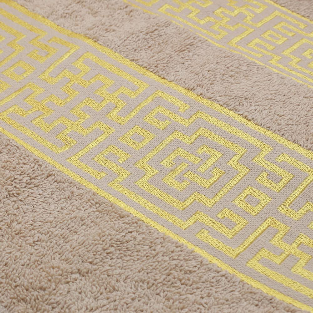 Bath Sheet Greek Border - Fawn, Bath Towels, Chase Value, Chase Value