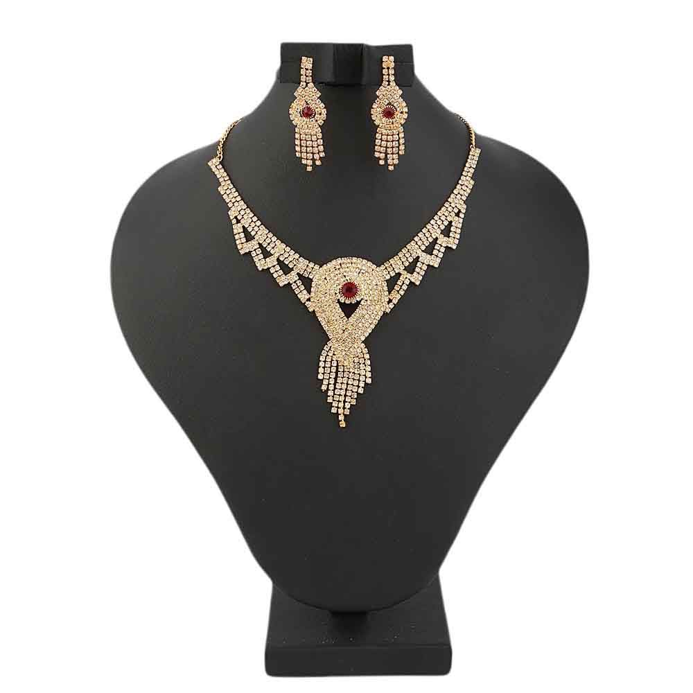 Women's Fancy Jewellery Set - Golden Red, Women, Jewellery Set, Chase Value, Chase Value