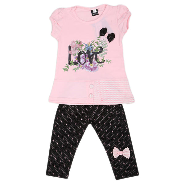 Girls Short Suit - Pink, Kids, Girls Sets And Suits, Chase Value, Chase Value