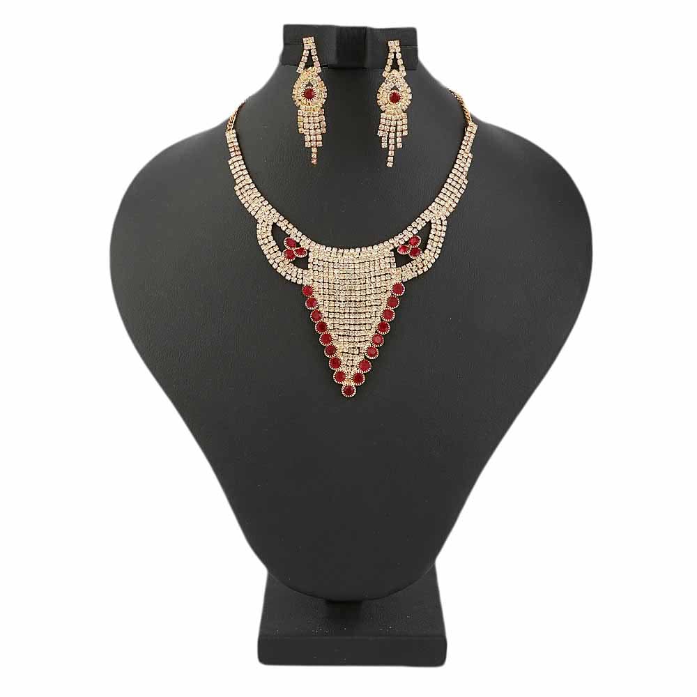 Women's Jewellery Set - Golden & Red, Women, Jewellery Set, Chase Value, Chase Value