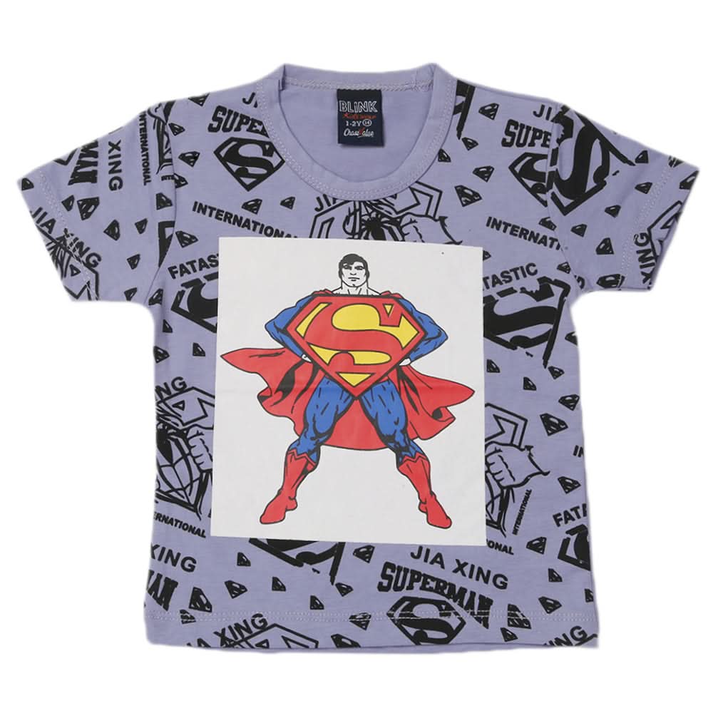 Boys Half Sleeves T-Shirt - Purple, Boys T-Shirts, Chase Value, Chase Value