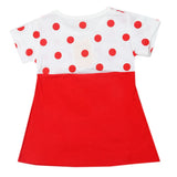 Newborn Girls Half Sleeves Frock - Red, Kids, Newborn Girls Frocks, Chase Value, Chase Value