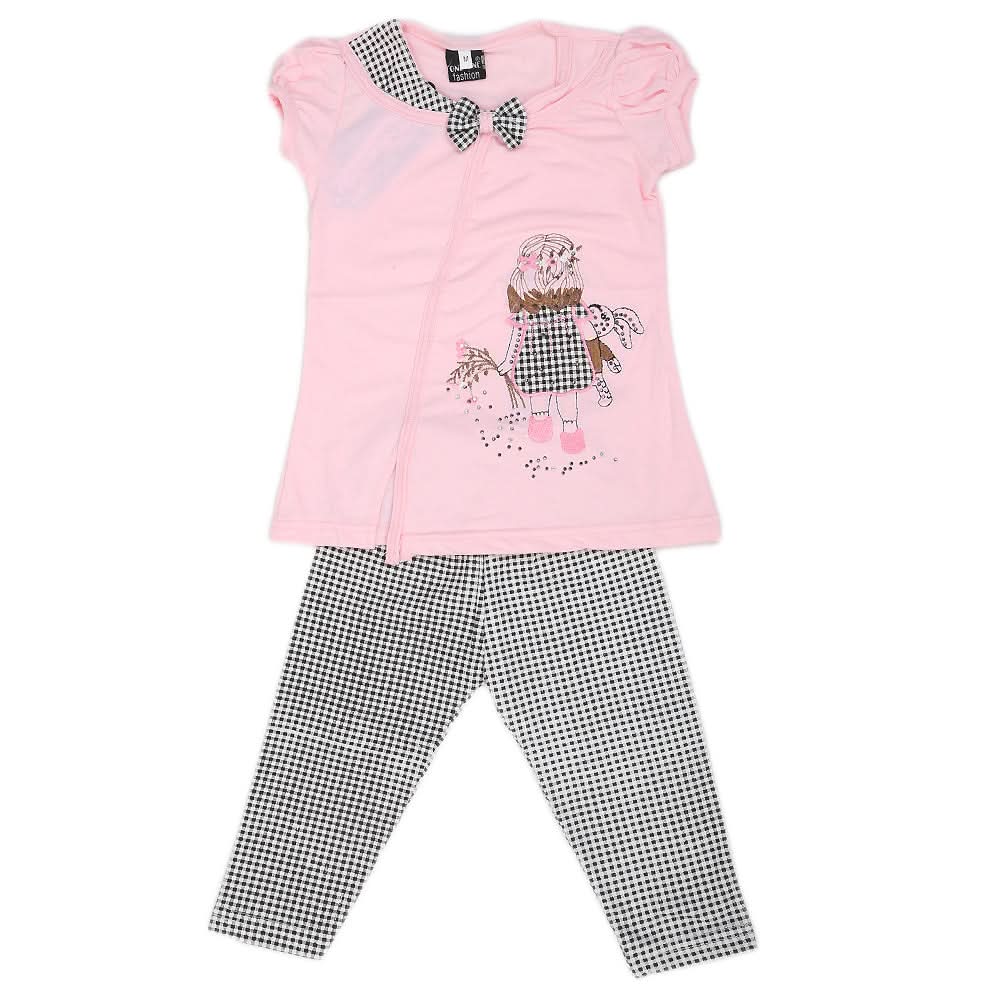 Girls Short Suit - Pink, Kids, Girls Sets And Suits, Chase Value, Chase Value
