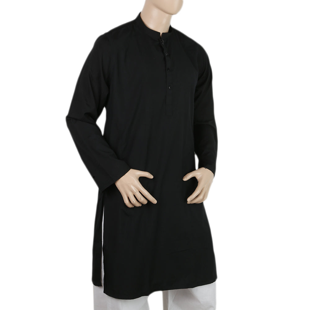 Mens Mashriq Slim Fit Kurta - Black, Men, Kurtas, Chase Value, Chase Value