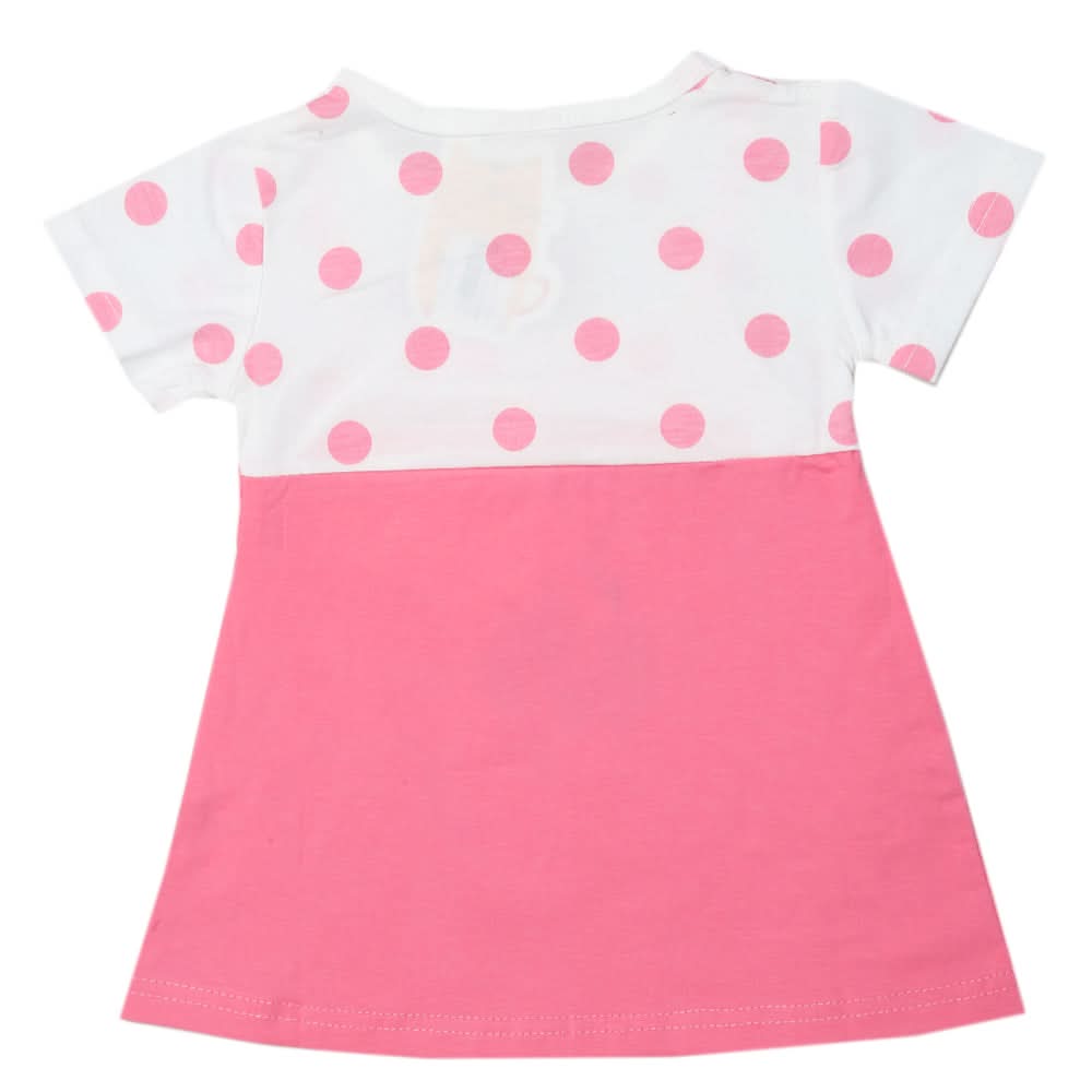 Newborn Girls Half Sleeves Frock - Pink, Kids, Newborn Girls Frocks, Chase Value, Chase Value
