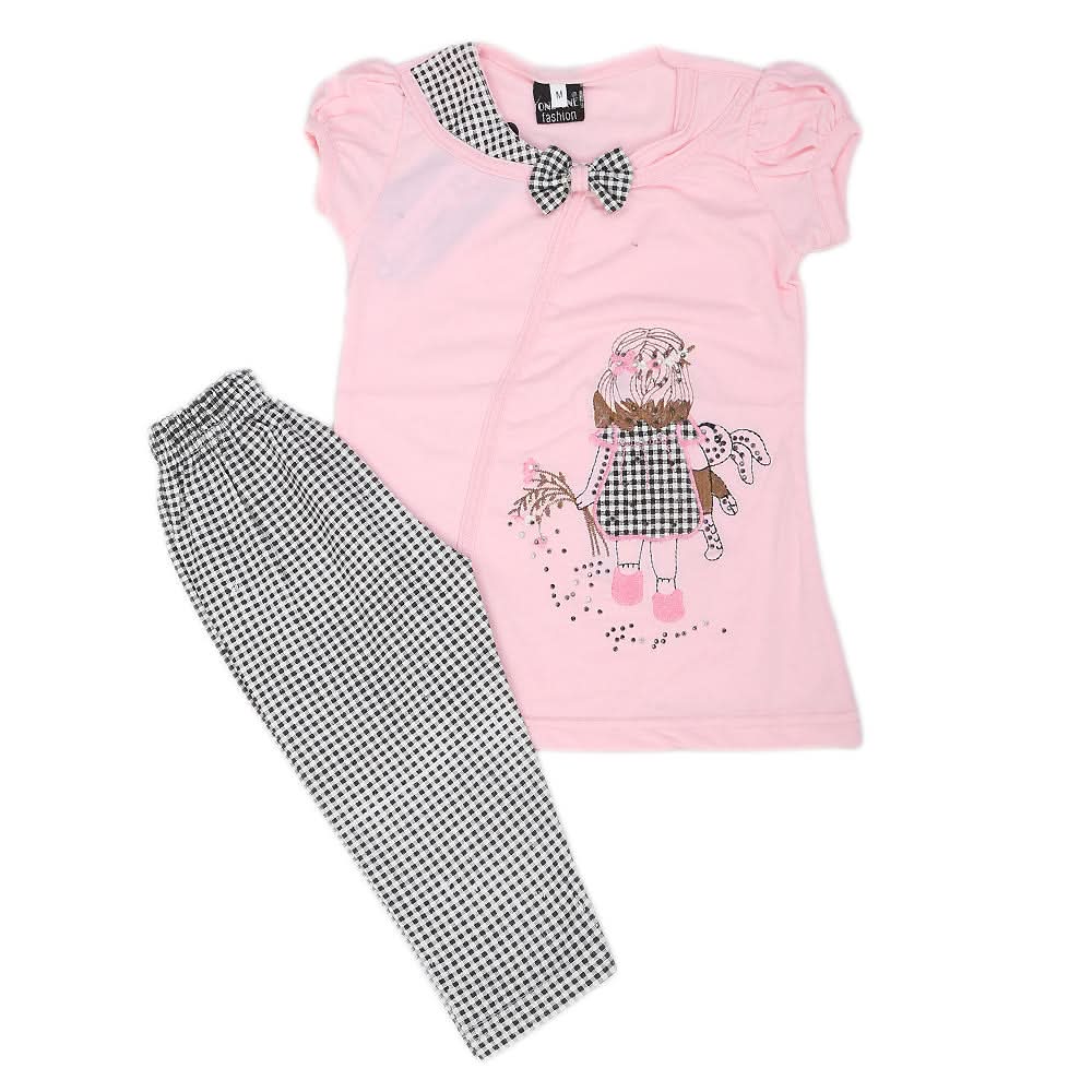 Girls Short Suit - Pink, Kids, Girls Sets And Suits, Chase Value, Chase Value