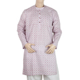 Men's Mashriq Slim Fit Printed Kurta - Pink, Men, Kurtas, Chase Value, Chase Value