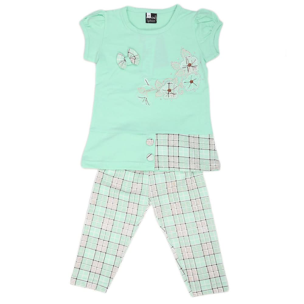 Girls Short Suit - Cyan, Kids, Girls Sets And Suits, Chase Value, Chase Value