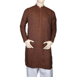 Mashriq Basic Kurta For Men - Dark Brown, Men, Kurtas, Chase Value, Chase Value