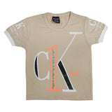 Boys Half Sleeves T-Shirt - Beige, Boys T-Shirts, Chase Value, Chase Value