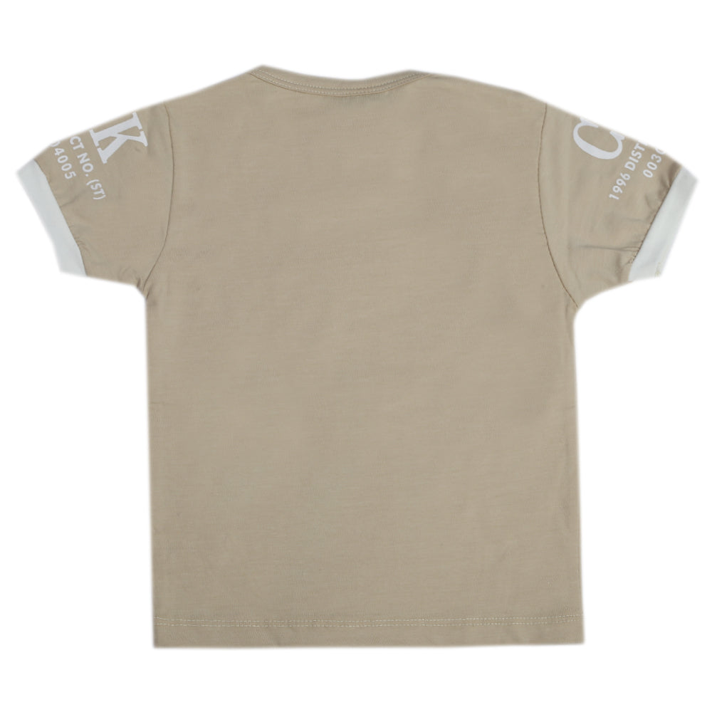 Boys Half Sleeves T-Shirt - Beige, Boys T-Shirts, Chase Value, Chase Value