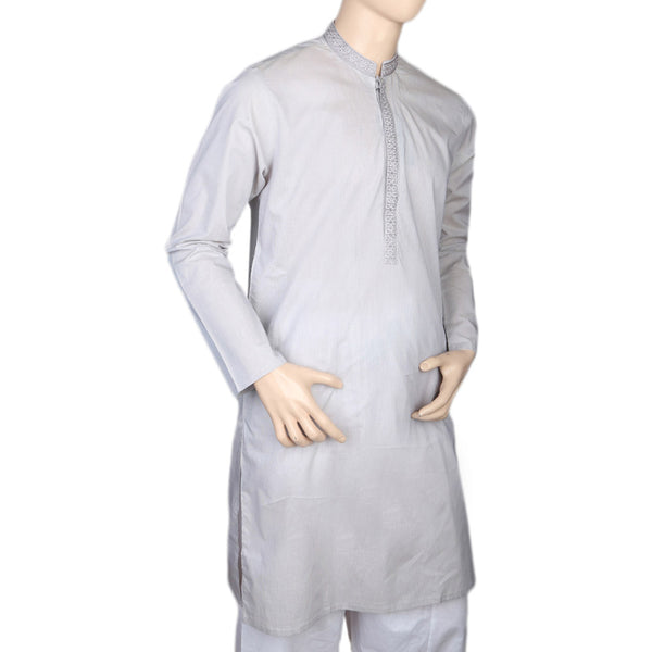 Eminent Embroidered Trim Fit Kurta For Men - Light Green, Men, Kurtas, Chase Value, Chase Value