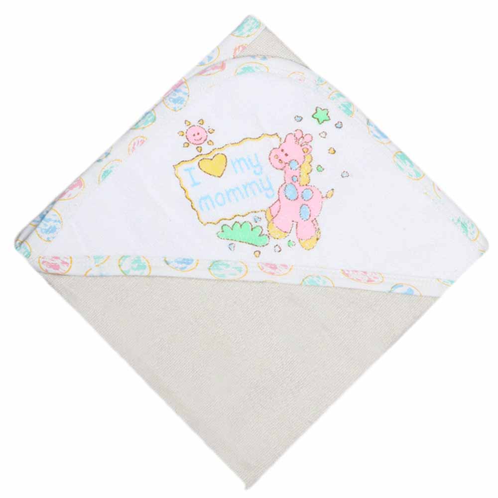 Newborn Baby Bath Towel -  Light Grey, Kids, Bath Accessories, Chase Value, Chase Value