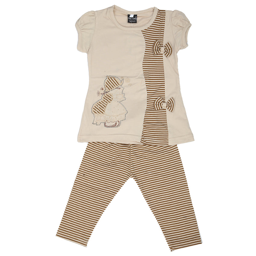 Girls Short Suit - Fawn, Kids, Girls Sets And Suits, Chase Value, Chase Value
